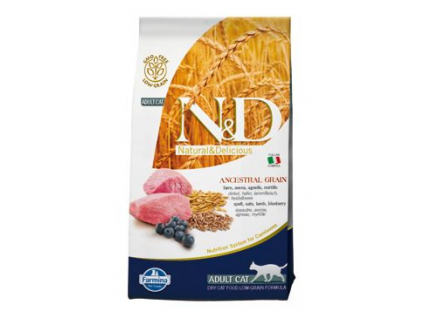 N&D Low Grain CAT Adult Lamb & Blueberry 5kg z kategorie Chovatelské potřeby a krmiva pro kočky > Krmivo a pamlsky pro kočky > Granule pro kočky
