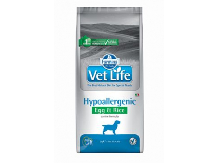 Vet Life Natural DOG Hypo Egg & Rice 2kg z kategorie Chovatelské potřeby a krmiva pro psy > Krmiva pro psy > Veterinární diety pro psy