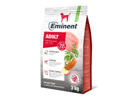 Eminent Dog Adult 3kg z kategorie Chovatelské potřeby a krmiva pro psy > Krmiva pro psy > Granule pro psy