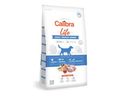 Calibra Dog Life Adult Medium Breed Chicken 2,5kg z kategorie Chovatelské potřeby a krmiva pro psy > Krmiva pro psy > Granule pro psy