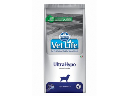 Vet Life Natural DOG Ultrahypo 12kg z kategorie Chovatelské potřeby a krmiva pro psy > Krmiva pro psy > Veterinární diety pro psy