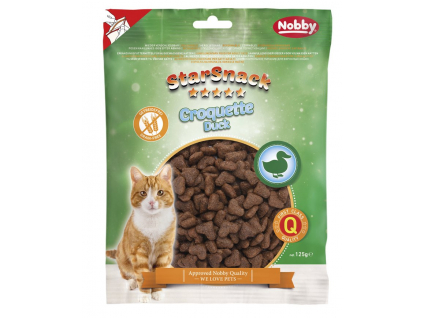 Nobby StarSnack Cat Croquette Duck funkční pamlsky 125g z kategorie Chovatelské potřeby a krmiva pro kočky > Krmivo a pamlsky pro kočky > Pamlsky pro kočky