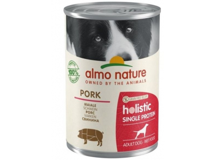 Almo Nature 100% Single Protein vepřová konzerva 400g z kategorie Chovatelské potřeby a krmiva pro psy > Krmiva pro psy > Konzervy pro psy