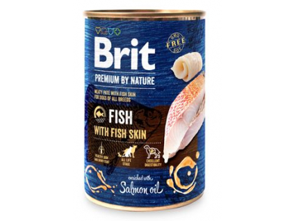 Brit Premium Dog by Nature konzerva Fish & Fish Skin 400g z kategorie Chovatelské potřeby a krmiva pro psy > Krmiva pro psy > Konzervy pro psy