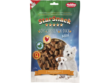 Nobby StarSnack Mini pamlsek pro psy kuře, kachna 70g z kategorie Chovatelské potřeby a krmiva pro psy > Pamlsky pro psy > Poloměkké pamlsky pro psy