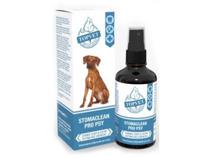 TOPVET Stomaclean zubní péče pro psy 50ml z kategorie Chovatelské potřeby a krmiva pro psy > Hygiena a kosmetika psa > Péče o psí zuby