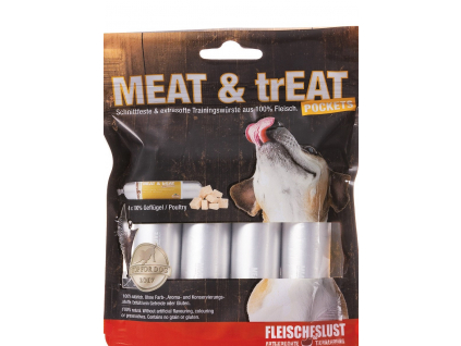 Fleischeslust Meat & Treat Poultry tréninkové salámky 4x40g z kategorie Chovatelské potřeby a krmiva pro psy > Pamlsky pro psy > Tyčinky, salámky pro psy