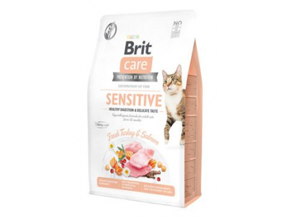 Brit Care Cat Grain-Free Sensi. Heal. Digestion & Delicate Taste 2kg z kategorie Chovatelské potřeby a krmiva pro kočky > Krmivo a pamlsky pro kočky > Granule pro kočky