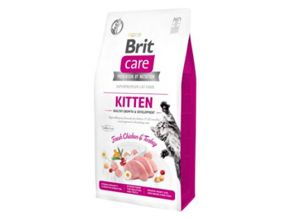 Brit Care Cat Grain-Free Kitten Healthy Growth & Development 7kg z kategorie Chovatelské potřeby a krmiva pro kočky > Krmivo a pamlsky pro kočky > Granule pro kočky