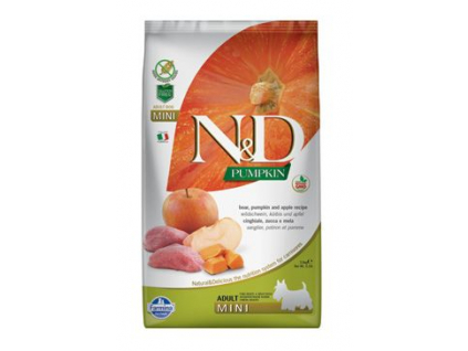 N&D GF Pumpkin DOG Adult Mini Boar & Apple 2,5kg z kategorie Chovatelské potřeby a krmiva pro psy > Krmiva pro psy > Granule pro psy