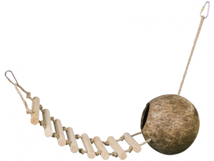Nobby kokosový domek s žebříkem 65 cm z kategorie Chovatelské potřeby a krmiva pro hlodavce a malá zvířata > Hračky, zábava