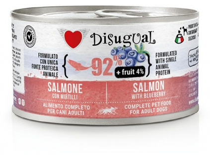 Disugual Fruit Dog Single Protein Losos s borůvky konzerva 150g z kategorie Chovatelské potřeby a krmiva pro psy > Krmiva pro psy > Konzervy pro psy