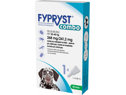 Fypryst Combo spot-on Psi 20-40kg 1 pipeta z kategorie Chovatelské potřeby a krmiva pro psy > Antiparazitika pro psy > Pipety (Spot On) pro psy
