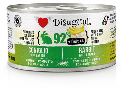 Disugual Fruit Dog Single Protein Králík s banánem konzerva 150g z kategorie Chovatelské potřeby a krmiva pro psy > Krmiva pro psy > Konzervy pro psy