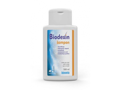 Biodexin šampon pro psy a kočky 500ml z kategorie Chovatelské potřeby a krmiva pro kočky > Vitamíny a léčiva pro kočky > Péče o srst, kůži a tlapky koček