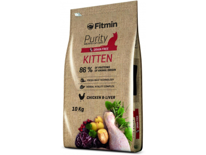 Fitmin cat Purity Kitten 10 kg z kategorie Chovatelské potřeby a krmiva pro kočky > Krmivo a pamlsky pro kočky > Granule pro kočky