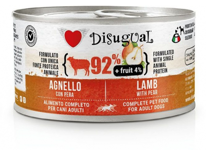Disugual Fruit Dog Single Protein Jehněčí s hruškou konzerva 150g z kategorie Chovatelské potřeby a krmiva pro psy > Krmiva pro psy > Konzervy pro psy