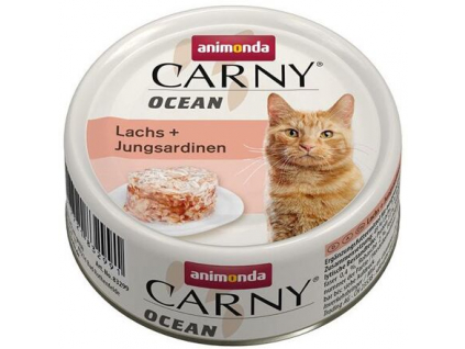 Animonda Carny Ocean konzerva losos+sardinky 80g z kategorie Chovatelské potřeby a krmiva pro kočky > Krmivo a pamlsky pro kočky > Konzervy pro kočky