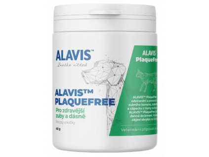 Alavis PlaqueFree pro psy a kočky 40g z kategorie Chovatelské potřeby a krmiva pro psy > Hygiena a kosmetika psa > Péče o psí zuby