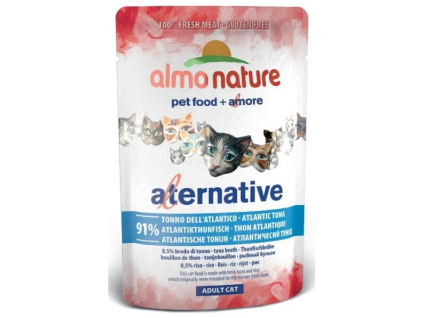 Almo Nature Cat Alternative Wet Atlantský tuňák 55g z kategorie Chovatelské potřeby a krmiva pro kočky > Krmivo a pamlsky pro kočky > Kapsičky pro kočky