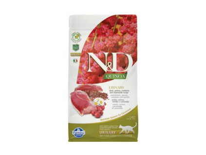 N&D GF Quinoa CAT Urinary Duck & Cranberry 1,5kg z kategorie Chovatelské potřeby a krmiva pro kočky > Krmivo a pamlsky pro kočky > Granule pro kočky