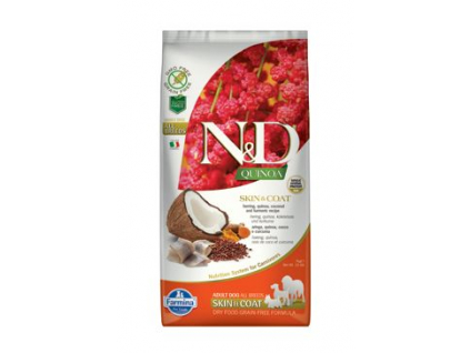 N&D GF Quinoa DOG Skin&Coat Herring & Coconut 7kg z kategorie Chovatelské potřeby a krmiva pro psy > Krmiva pro psy > Granule pro psy