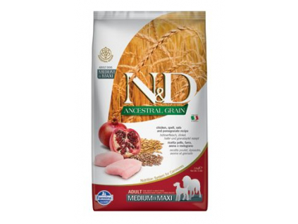 N&D LG DOG Adult M/L Chicken & Pomegranate 2,5kg z kategorie Chovatelské potřeby a krmiva pro psy > Krmiva pro psy > Granule pro psy