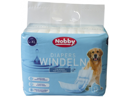 Nobby papírové pleny pro psy L-XL 60-80cm (12 ks) z kategorie Chovatelské potřeby a krmiva pro psy > Hygiena a kosmetika psa > Pleny pro psy