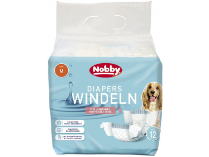 Nobby papírové pleny pro feny M 32-48cm (12 ks) z kategorie Chovatelské potřeby a krmiva pro psy > Hygiena a kosmetika psa > Pleny pro psy