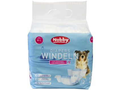Nobby papírové pleny pro feny M-L 36-52cm (12 ks) z kategorie Chovatelské potřeby a krmiva pro psy > Hygiena a kosmetika psa > Pleny pro psy
