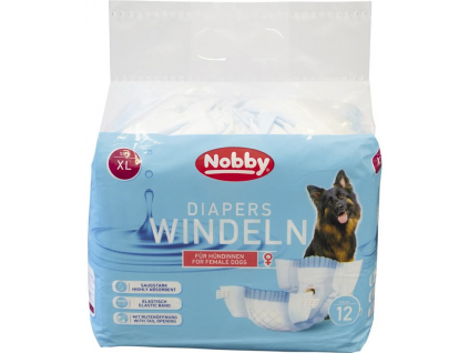 Nobby papírové pleny pro feny XL 40-58cm (12 ks) z kategorie Chovatelské potřeby a krmiva pro psy > Hygiena a kosmetika psa > Pleny pro psy