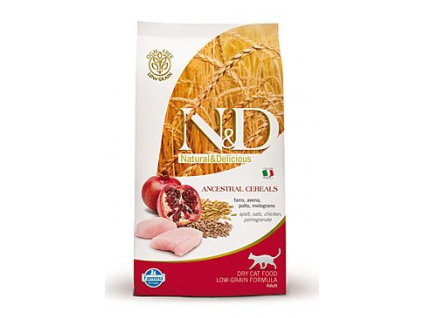 N&D Low Grain CAT Adult Chicken & Pomegranate 1,5kg z kategorie Chovatelské potřeby a krmiva pro kočky > Krmivo a pamlsky pro kočky > Granule pro kočky