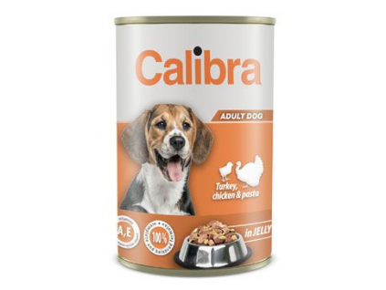 Calibra Dog konzerva Turkey, Chicken, Pasta in Jelly 1240g z kategorie Chovatelské potřeby a krmiva pro psy > Krmiva pro psy > Konzervy pro psy
