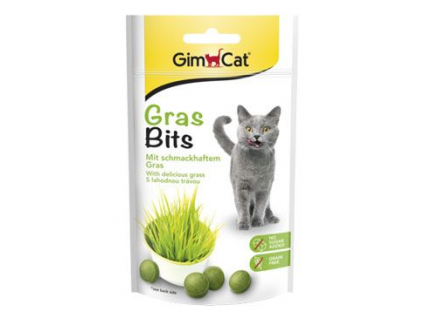 Gimcat Gras Bits tablety s kočicí trávou 40g z kategorie Chovatelské potřeby a krmiva pro kočky > Krmivo a pamlsky pro kočky > Pamlsky pro kočky