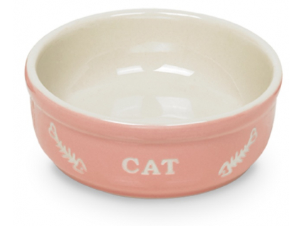Nobby Cat keramická miska 13,5 cm růžová 250ml z kategorie Chovatelské potřeby a krmiva pro kočky > Misky, dávkovače pro kočky > keramické misky pro kočky