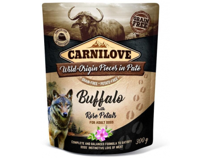 Carnilove Dog Pouch Paté Buffalo with Rose Petals 300 g