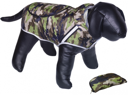 Nobby Rainy maskáčová reflexní pláštěnka pro psa 23cm z kategorie Chovatelské potřeby a krmiva pro psy > Oblečky a doplňky pro psy > Pláštěnky, overaly pro psy