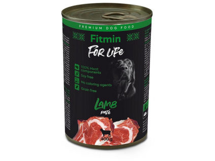 Fitmin For Life jehněčí konzerva pro psy 400g z kategorie Chovatelské potřeby a krmiva pro psy > Krmiva pro psy > Konzervy pro psy