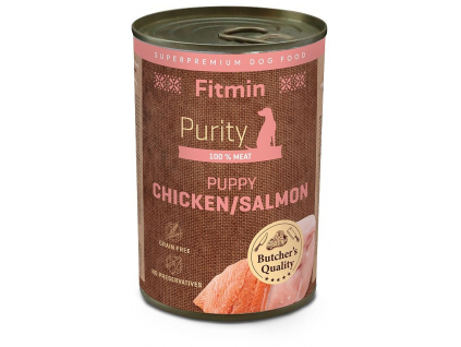 Fitmin Dog Purity Puppy konzerva pro stěňata kuře s lososem 400g z kategorie Chovatelské potřeby a krmiva pro psy > Krmiva pro psy > Konzervy pro psy