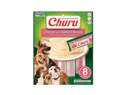 Churu Dog Chicken with Salmon pyré pro psy 8x20 g z kategorie Chovatelské potřeby a krmiva pro psy > Pamlsky pro psy > Pasty, pyré pro psy