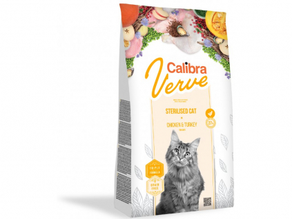 Calibra Cat Verve GF Sterilised Chicken&Turkey 750g z kategorie Chovatelské potřeby a krmiva pro kočky > Krmivo a pamlsky pro kočky > Granule pro kočky