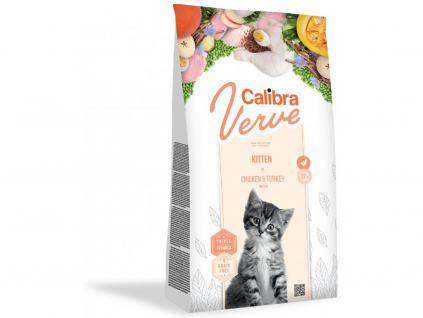 Calibra Cat Verve GF Kitten Chicken&Turkey 3,5kg z kategorie Chovatelské potřeby a krmiva pro kočky > Krmivo a pamlsky pro kočky > Granule pro kočky