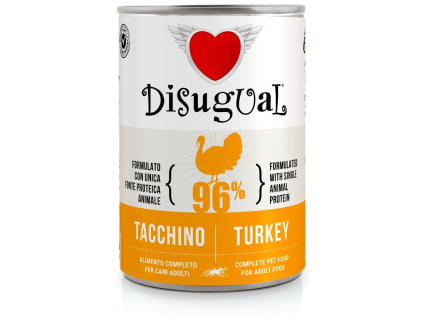 Disugual Dog Single Protein krůtí maso 400g z kategorie Chovatelské potřeby a krmiva pro psy > Krmiva pro psy > Konzervy pro psy