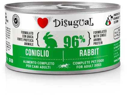 Disugual Dog Single Protein s králíkem 150g z kategorie Chovatelské potřeby a krmiva pro psy > Krmiva pro psy > Konzervy pro psy