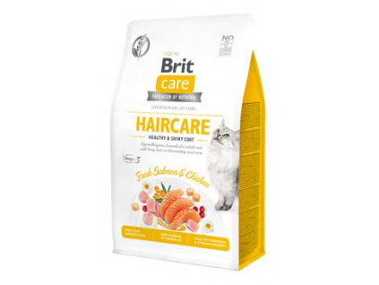 Brit Care Cat Grain-Free Haircare Healthy & Shiny Coat 400 g z kategorie Chovatelské potřeby a krmiva pro kočky > Krmivo a pamlsky pro kočky > Granule pro kočky