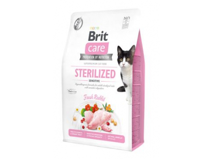 Brit Care Cat Grain-Free Sterilized Sensitive 2kg z kategorie Chovatelské potřeby a krmiva pro kočky > Krmivo a pamlsky pro kočky > Granule pro kočky