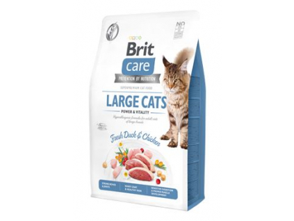 Brit Care Cat Grain-Free Large cats Power & Vitality 2kg z kategorie Chovatelské potřeby a krmiva pro kočky > Krmivo a pamlsky pro kočky > Granule pro kočky