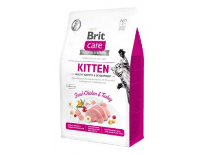 Brit Care Cat Grain-Free Kitten Healthy Growth & Development 400 g z kategorie Chovatelské potřeby a krmiva pro kočky > Krmivo a pamlsky pro kočky > Granule pro kočky