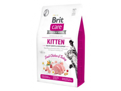 Brit Care Cat Grain-Free Kitten Healthy Growth & Development 2kg z kategorie Chovatelské potřeby a krmiva pro kočky > Krmivo a pamlsky pro kočky > Granule pro kočky