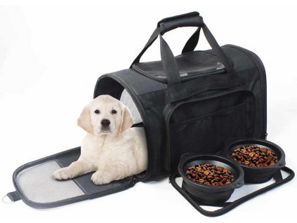Nobby cestovní taška NADOR L do 8 kg černá 55x31x34cm z kategorie Chovatelské potřeby a krmiva pro kočky > Přepravky, tašky pro kočky